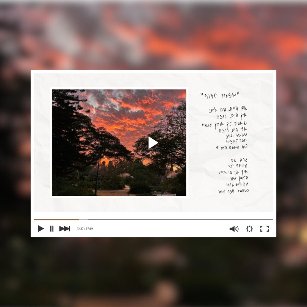 עיצוב רקע לסרטוני יוטיוב – פרויקט "על רגעים"